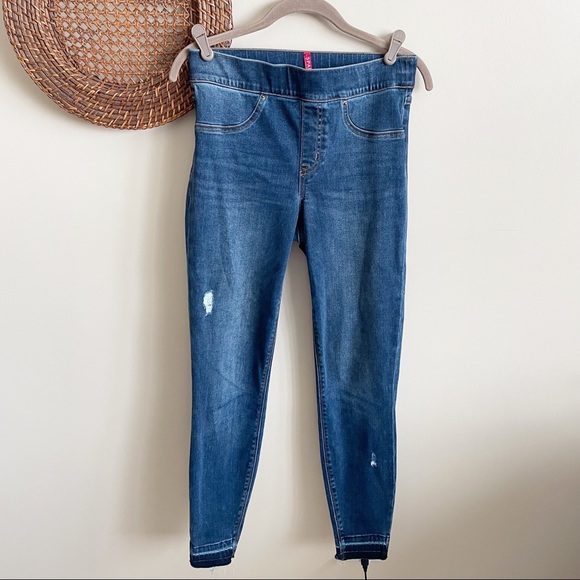 Spanx Distressed High Rise Skinny Jeans - Picture 11 of 16
